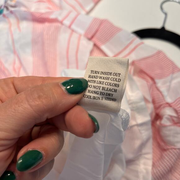 NWT Perch by Blu Pepper Pink Embroidered Ruffle Sleeve Mini Dress Size XL - Picture 6 of 8